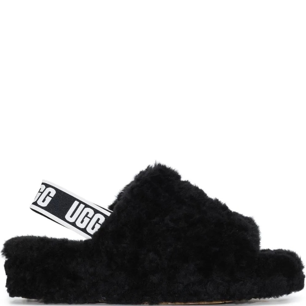 UGG / Black Fluff yeah Slide / size 9